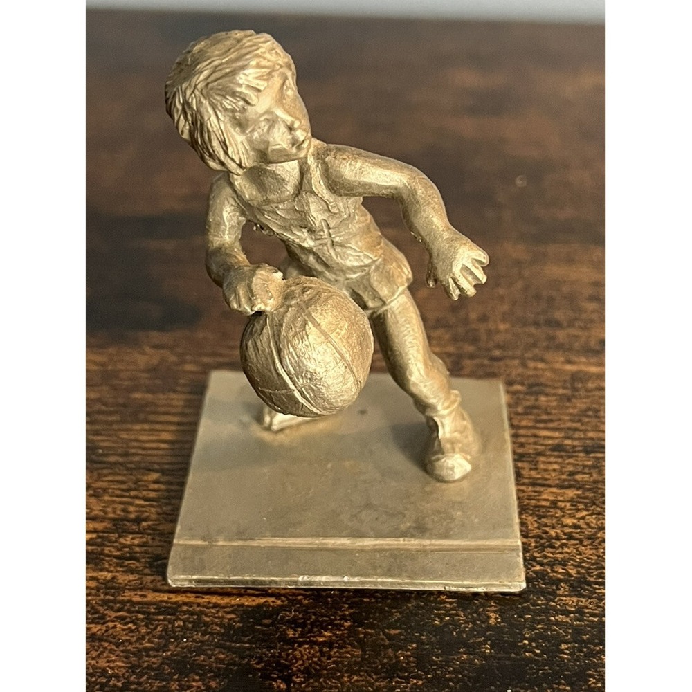 Rawcliffe Pewter Figurine Figure Basketball Player 2.5" Dribbling